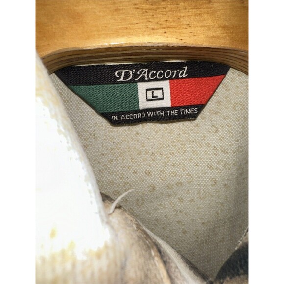 D’Accord Polo Shirt Men’s Short Sleeve Elastic Bottom Large Brown Tan - Picture 4 of 7